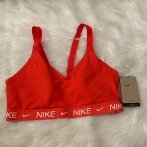 NIKE INDY Medium Support Adjustable Sports Bra in Picante Red Sz LARGE